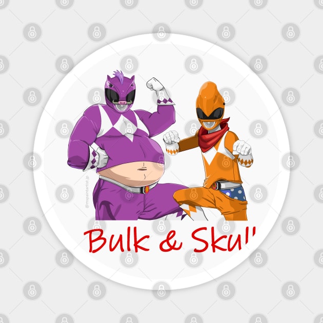 Bulk and Skull Rangers Magnet by Zapt Art